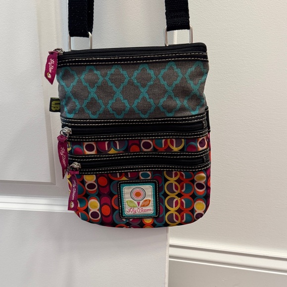 Lily Bloom Handbags - Lily Bloom Geometric Pattern Crossbody Bag purse